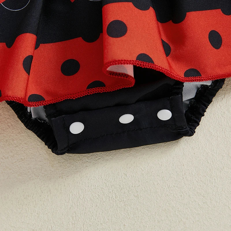 Vestido de bebê joaninha