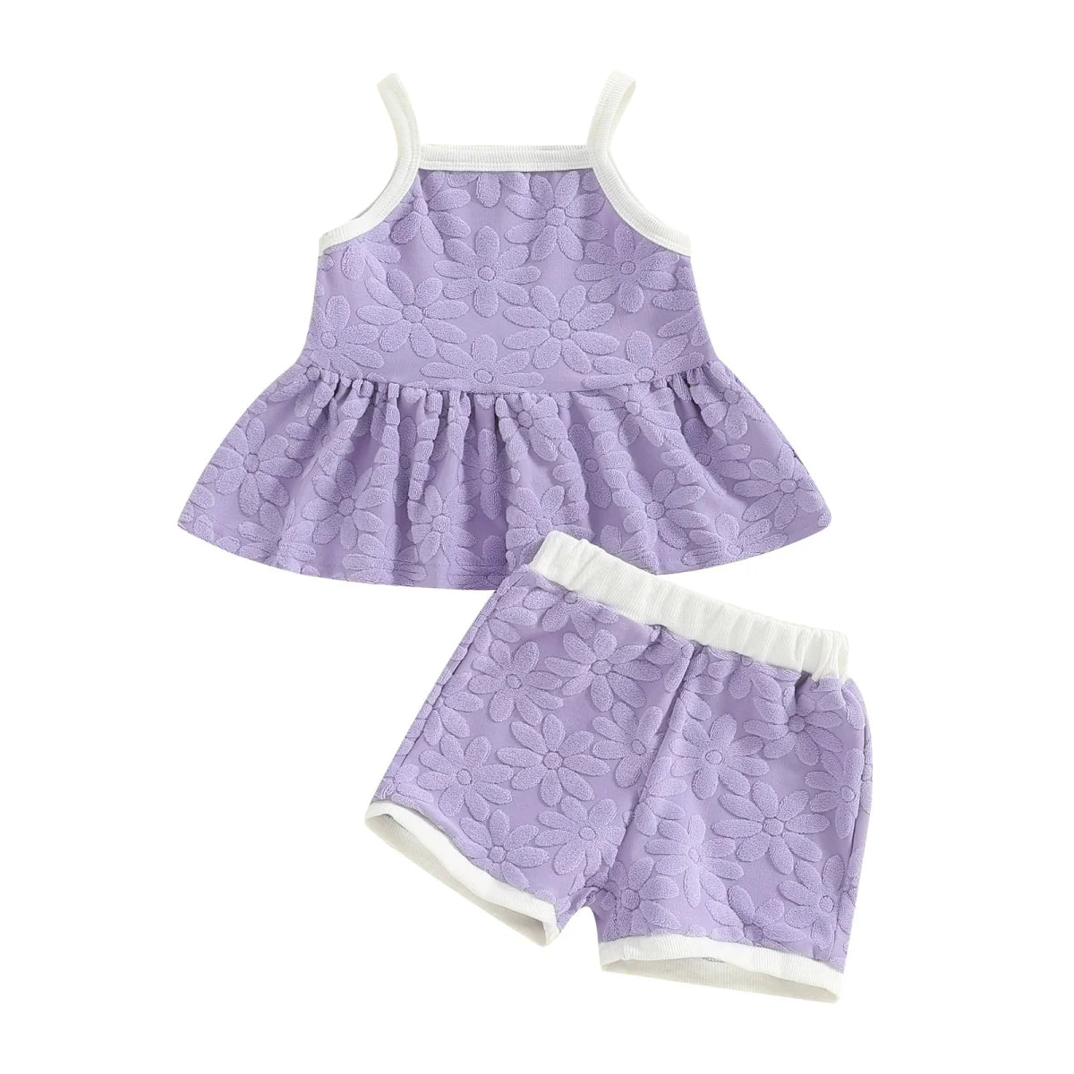 Conjunto Alcinha Flores 3D | 6-3 Anos