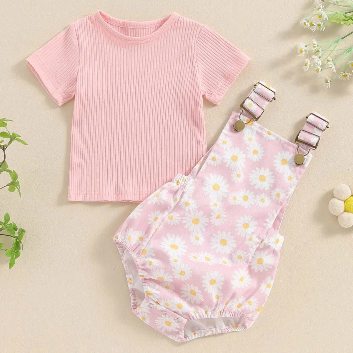 Conjunto Macacão Margarida  | 0-24 Meses