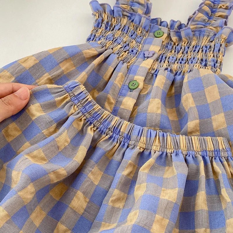Conjunto Shortinho Xadrez | 0-3 Anos
