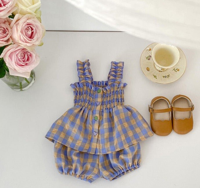 Conjunto Shortinho Xadrez | 0-3 Anos