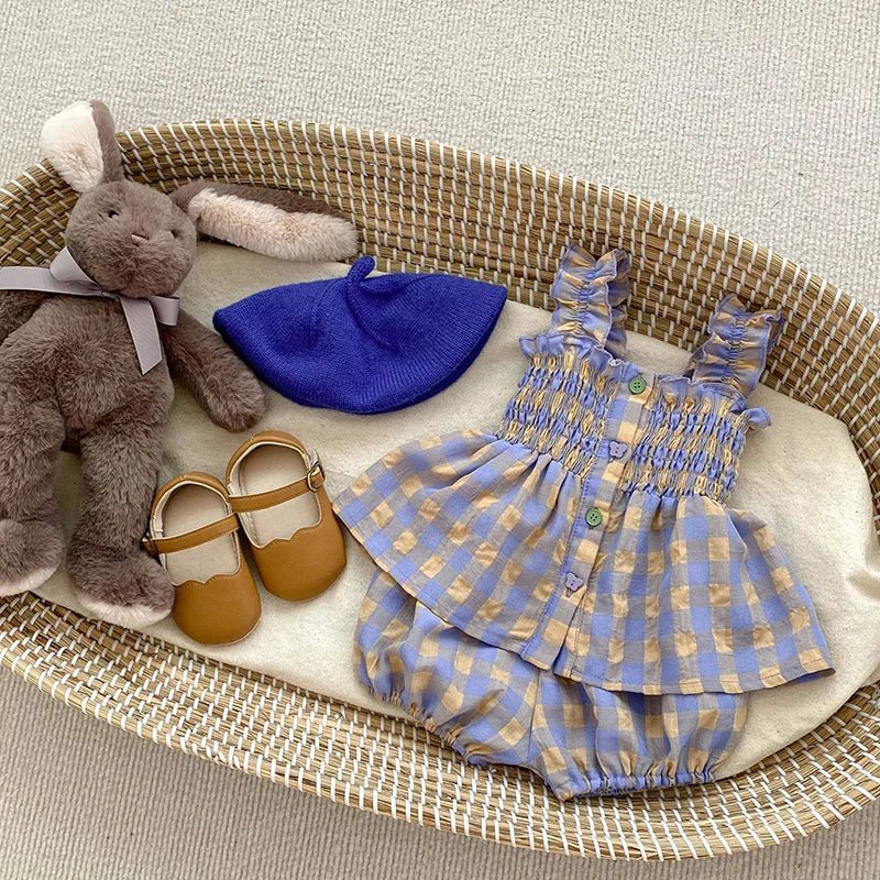 Conjunto Shortinho Xadrez | 0-3 Anos