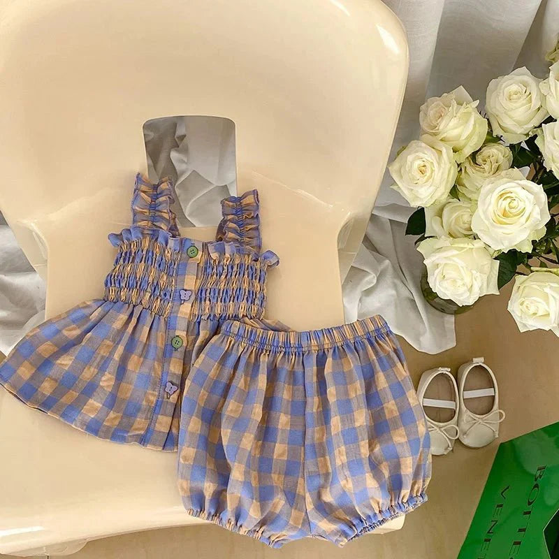 Conjunto Shortinho Xadrez | 0-3 Anos