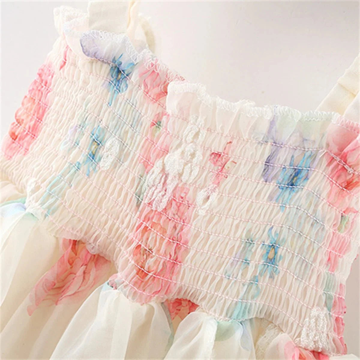 Vestido Asinha Tons Pasteis Tule | 9M-3 Anos