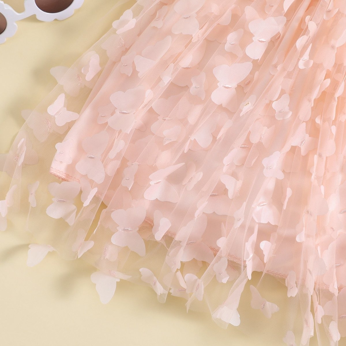 Vestido Tule Borboletas Alcinha | 6-24 Meses