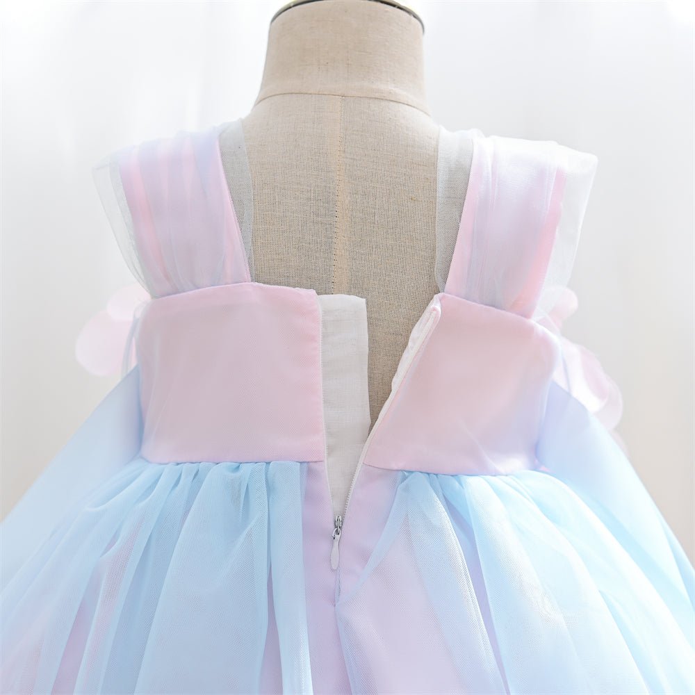 Vestido de Festa Tule Flores 3D | 6M-4 Anos