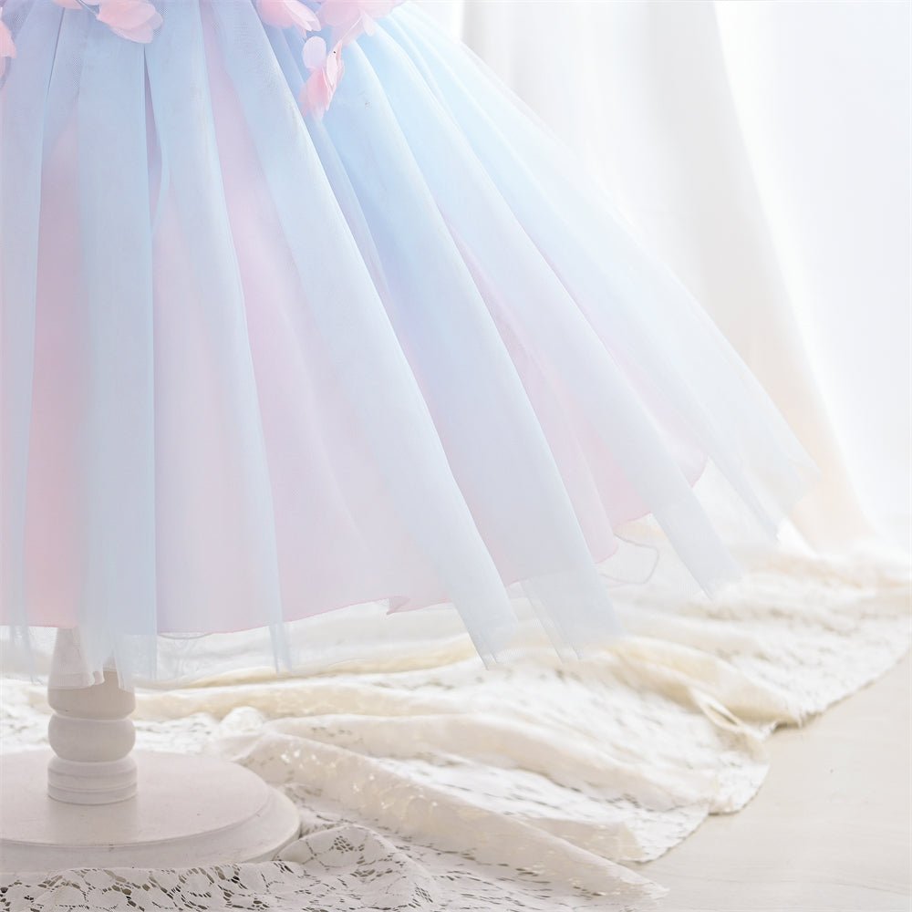 Vestido de Festa Tule Flores 3D | 6M-4 Anos
