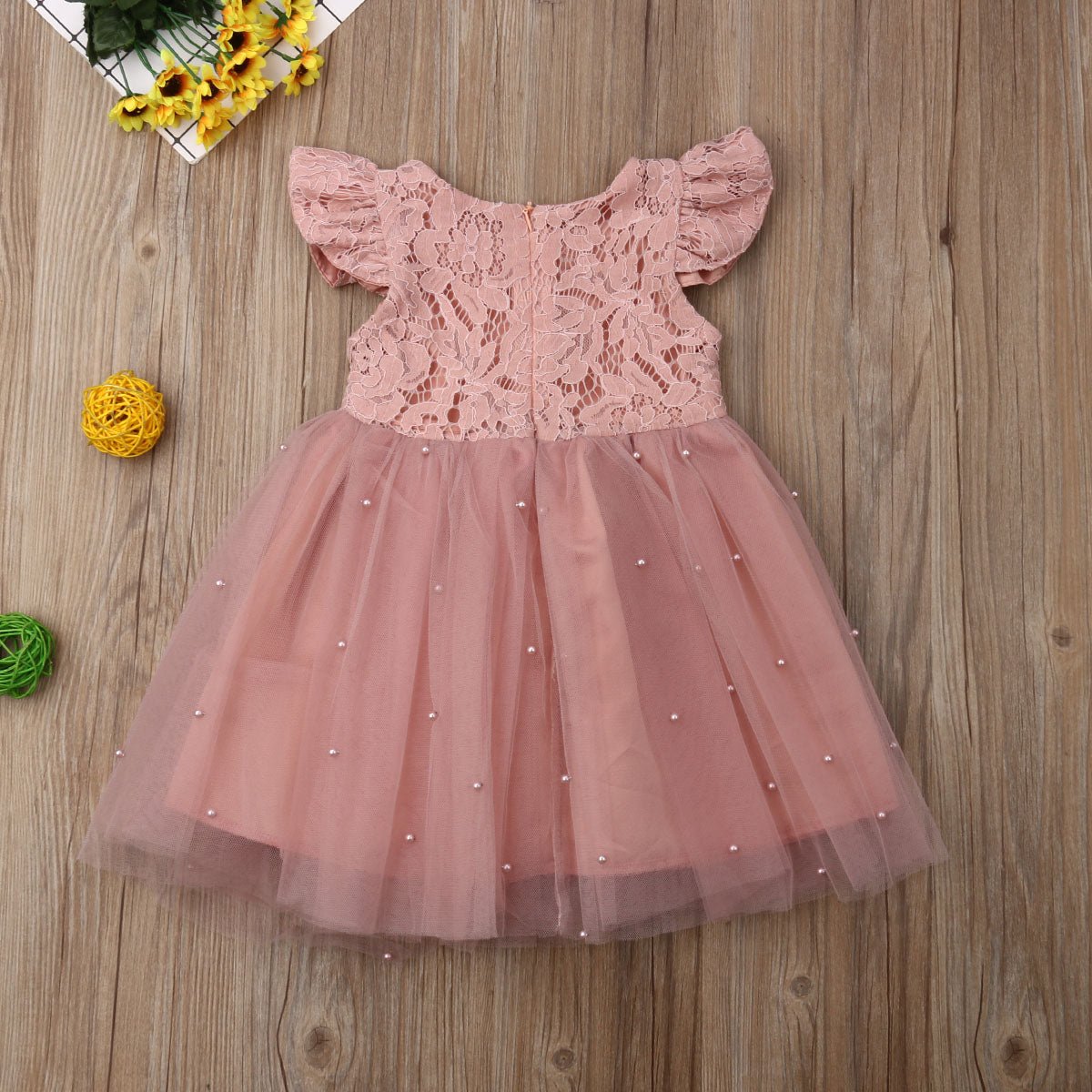 Vestido de Festa Princesa Rosa | 6M-5Anos