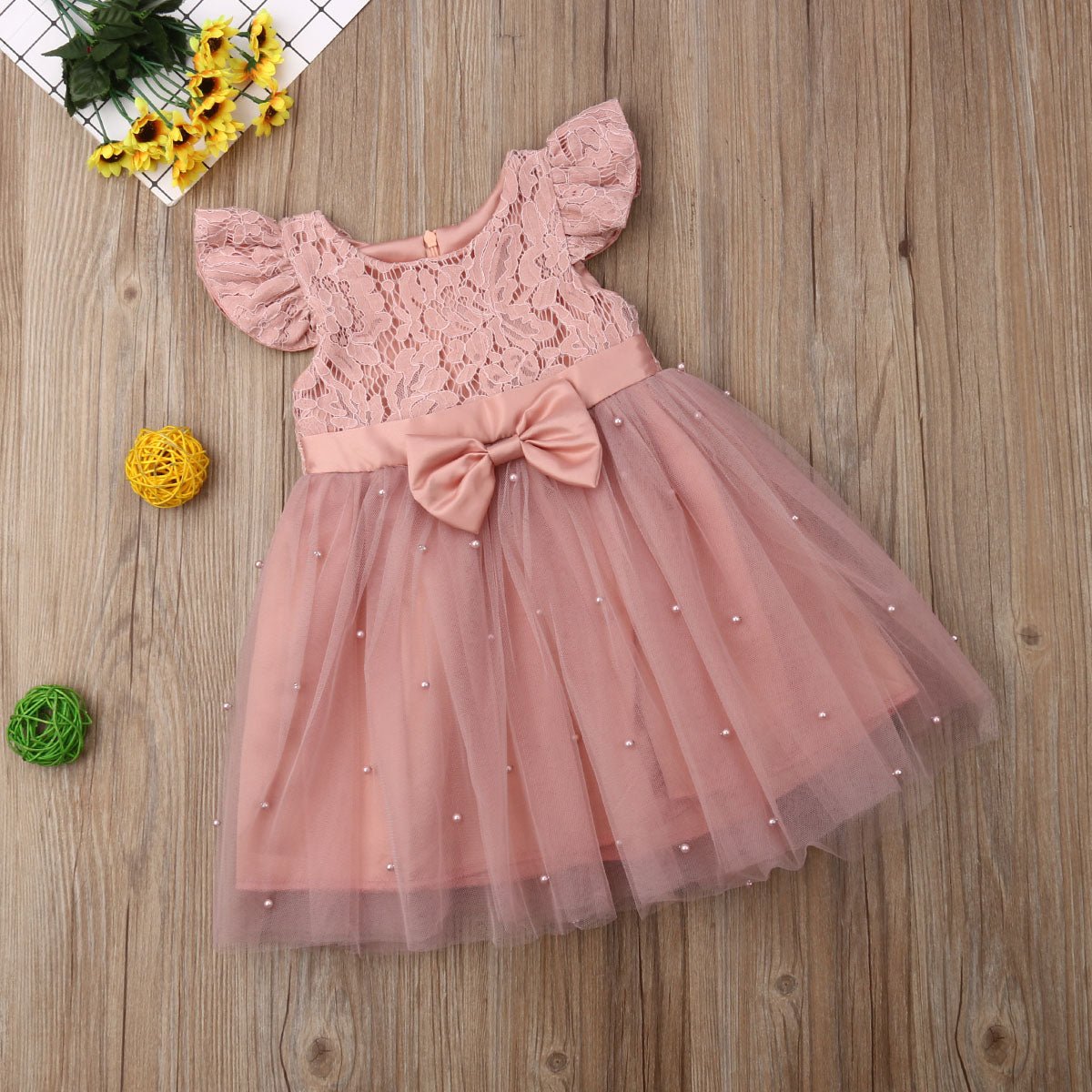 Vestido de Festa Princesa Rosa | 6M-5Anos