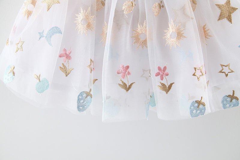 Vestido Tule Estrelinhas | 6m-3 Anos