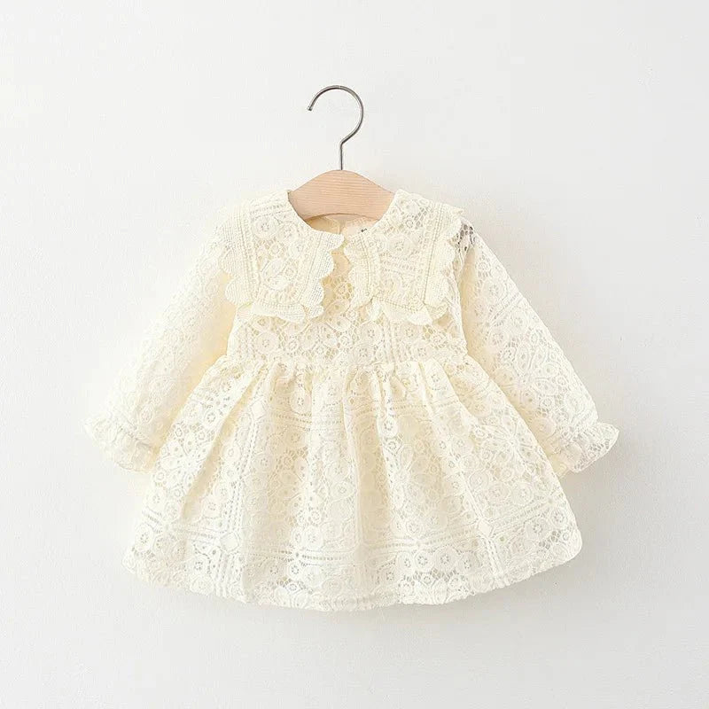 Vestido Manga Mocinha Renda | 6M-3Anos