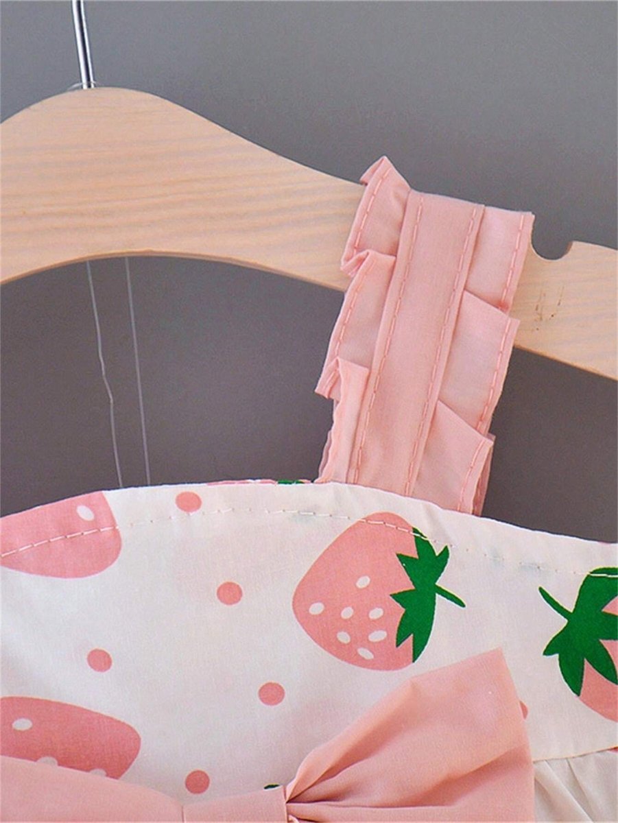 Vestido Morango + Chapéu | 6M-24 Meses
