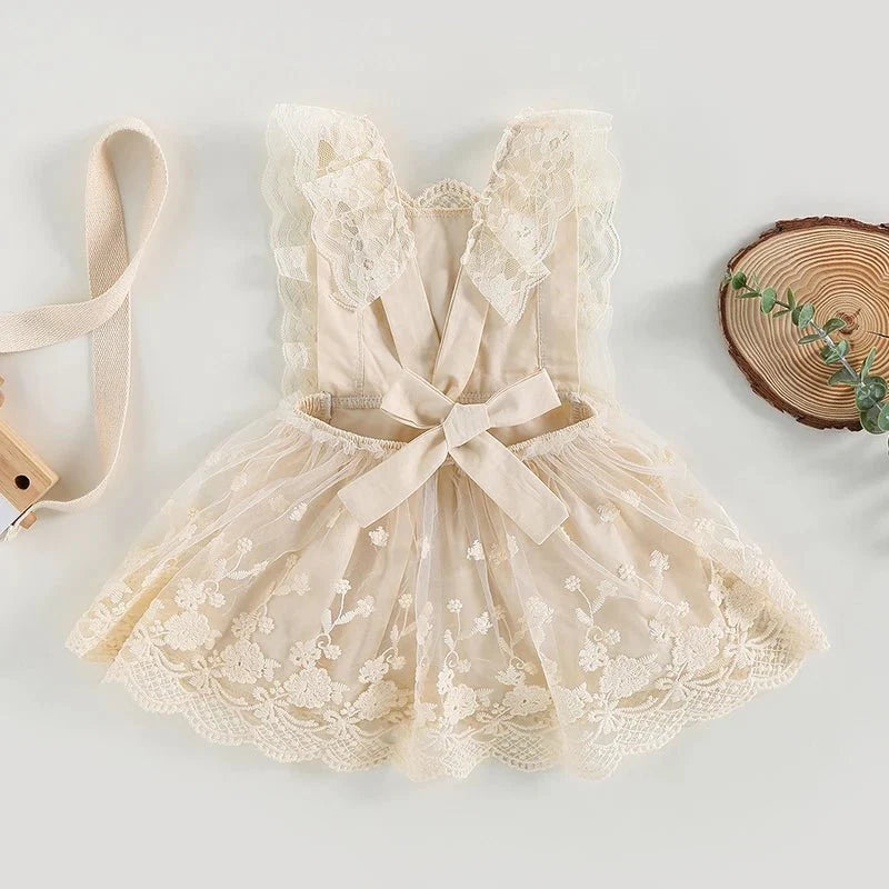 Vestido Tule Rendado | 0-24 Meses