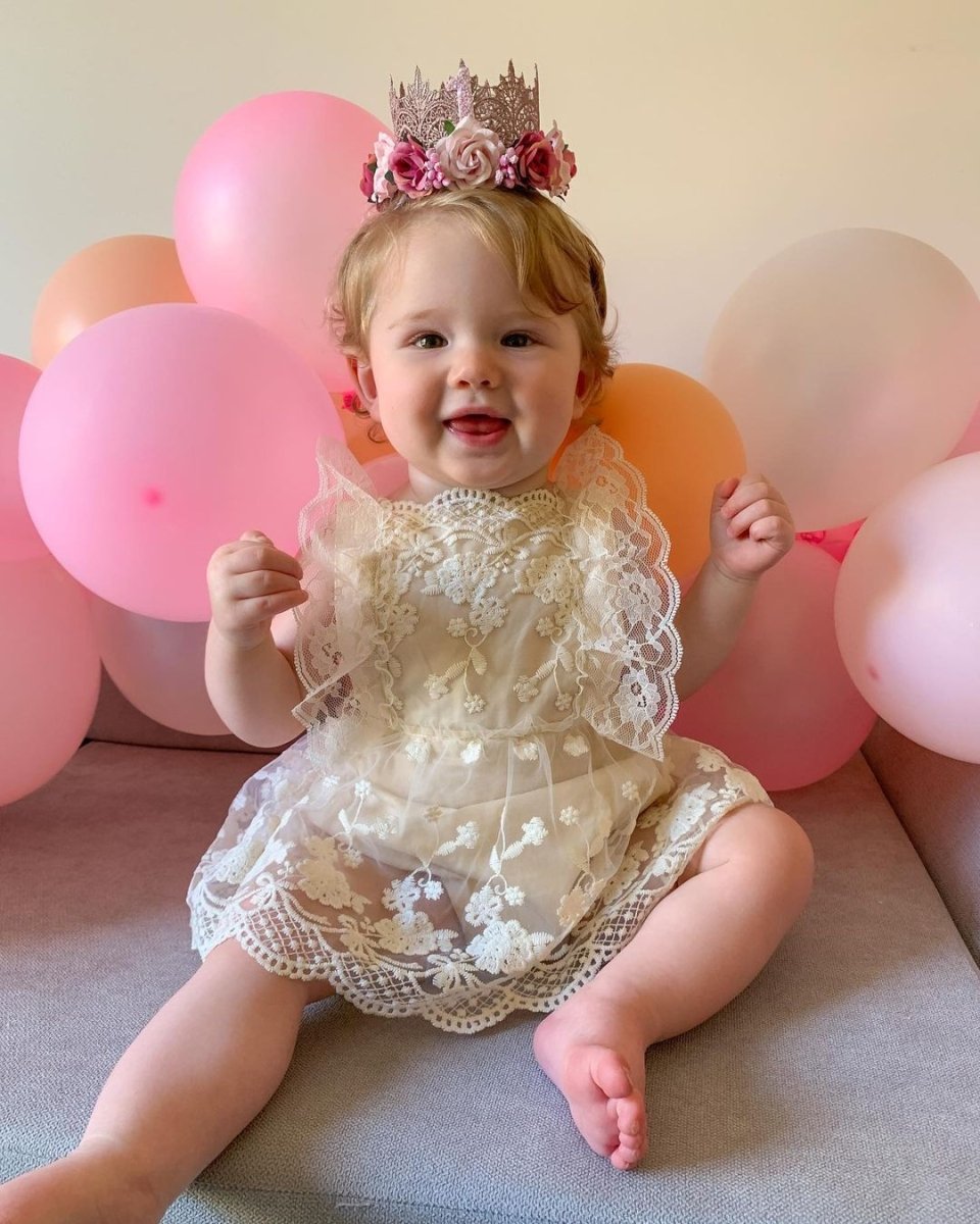 Vestido Tule Rendado | 0-24 Meses