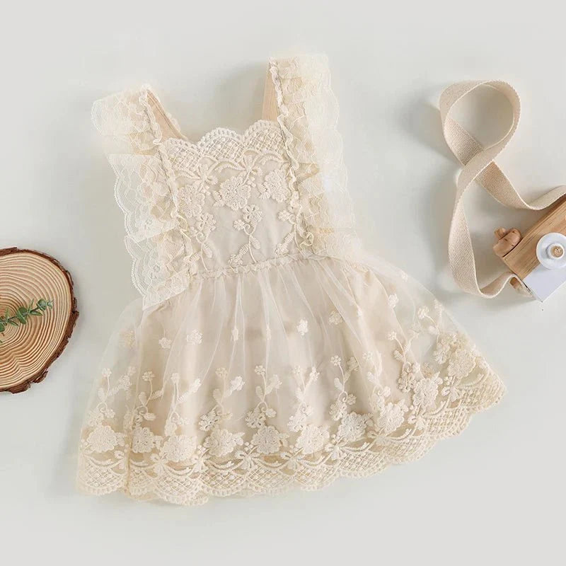 Vestido Tule Rendado | 0-24 Meses