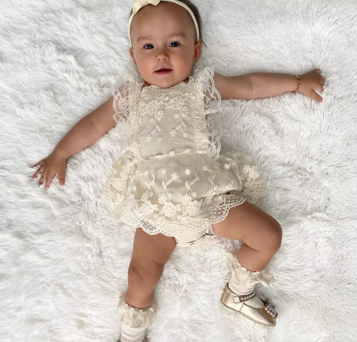 Vestido Tule Rendado | 0-24 Meses