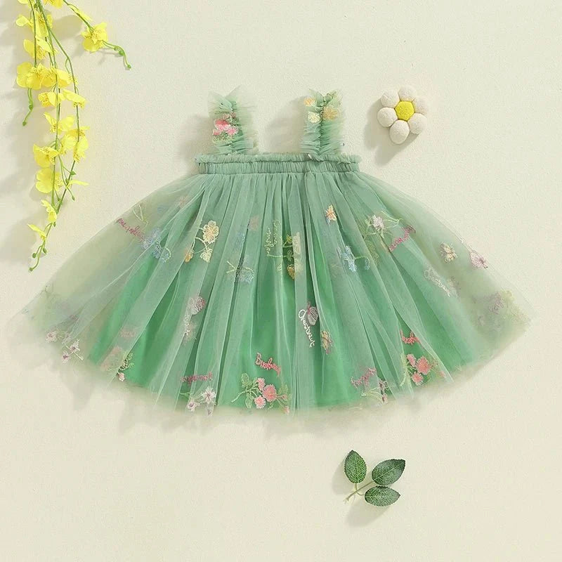 Vestido Tule Alcinha Jardim Encantado | 0-24 Meses