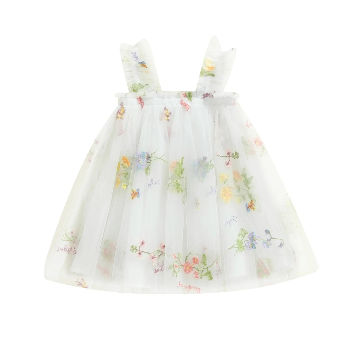 Vestido Tule Alcinha Jardim Encantado | 0-24 Meses