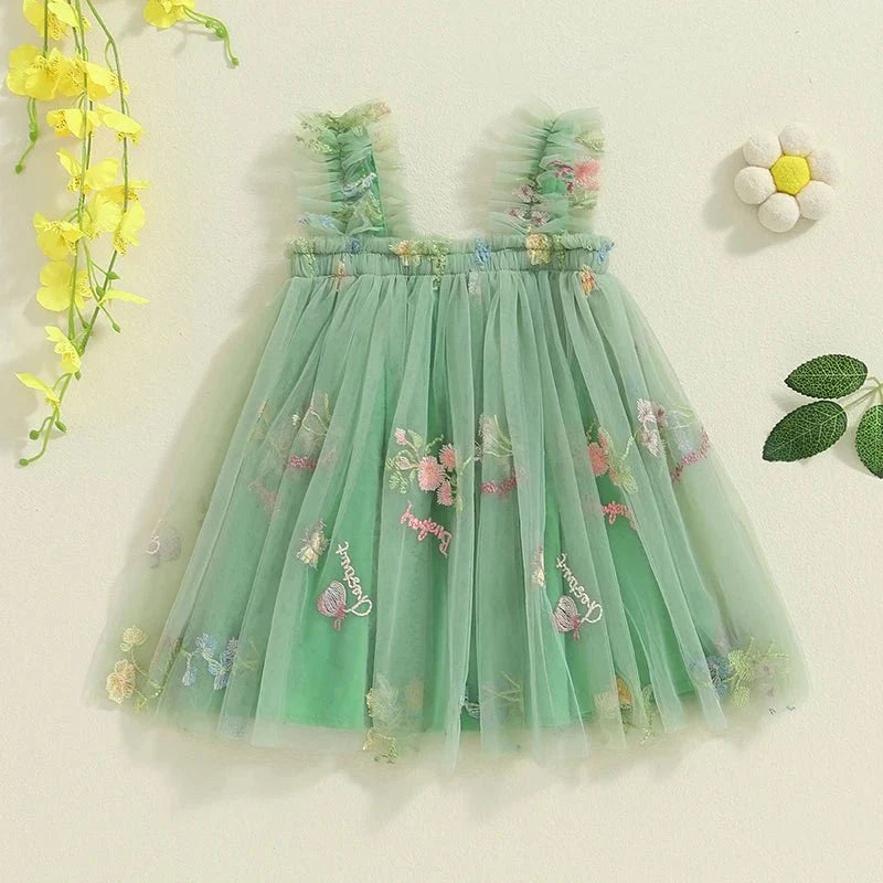 Vestido Tule Alcinha Jardim Encantado | 0-24 Meses