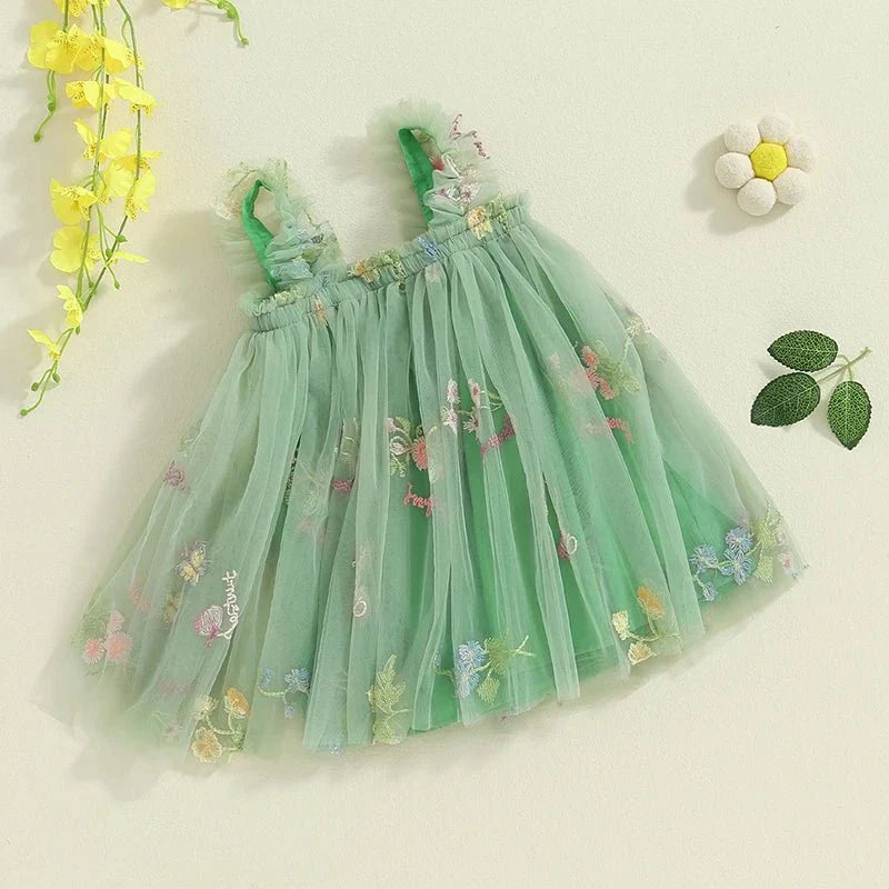 Vestido Tule Alcinha Jardim Encantado | 0-24 Meses