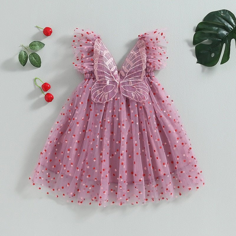 Vestido Tule Asinha Borboleta | 6M-4 Anos