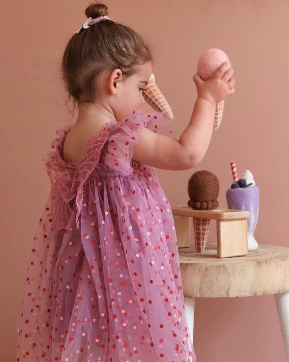 Vestido Tule Asinha Borboleta | 6M-4 Anos