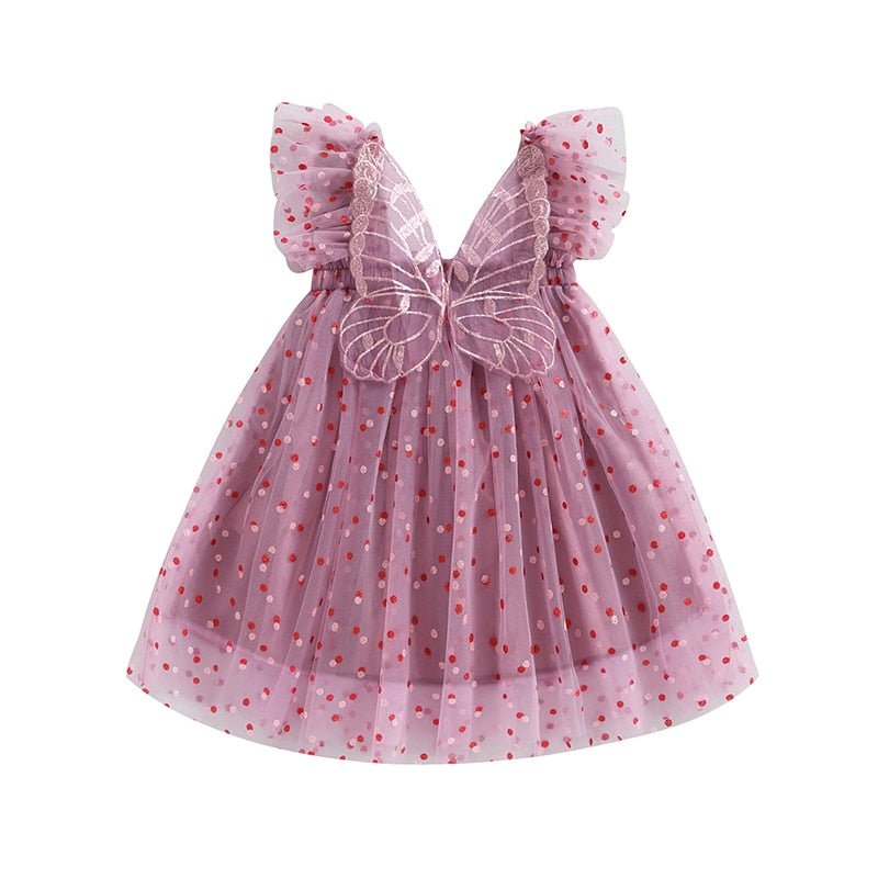 Vestido Tule Asinha Borboleta | 6M-4 Anos