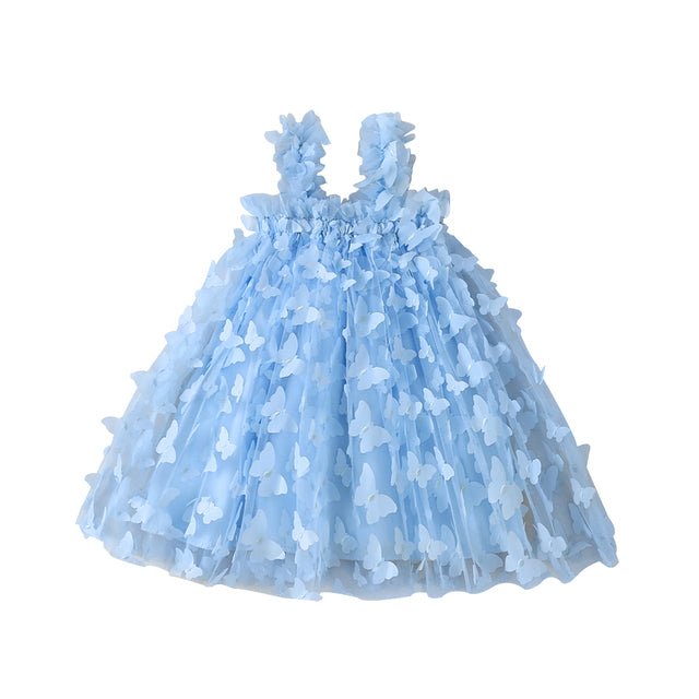 Vestido Tule Borboletas Alcinha | 6-24 Meses
