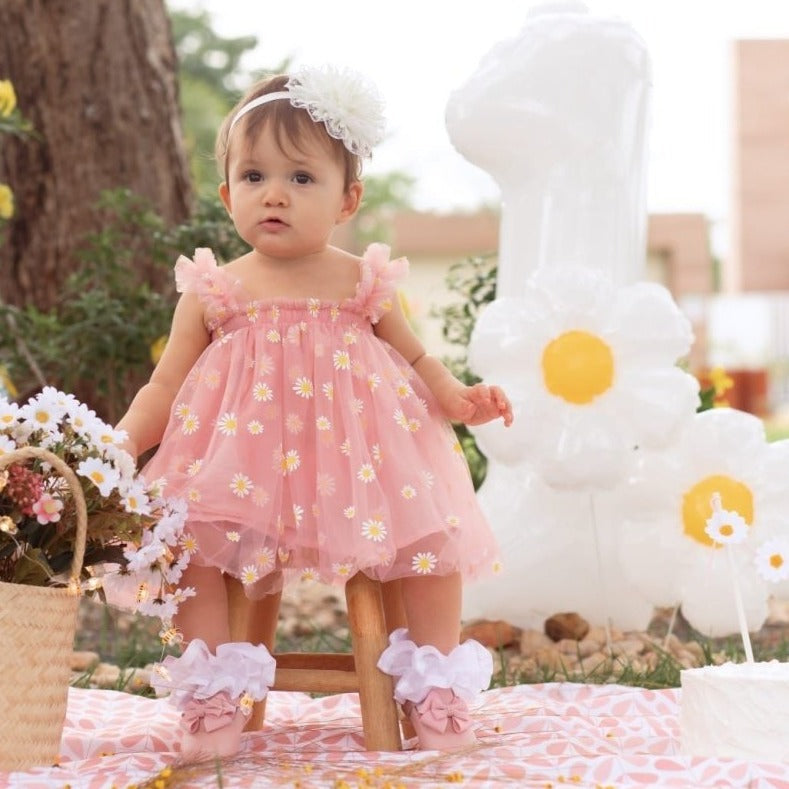 Vestido Tule Margarida | 6m-3 Anos
