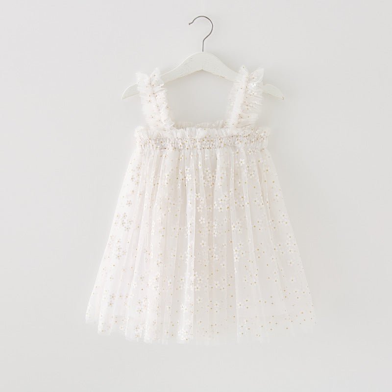 Vestido Tule Margarida Minimalista | 12m-4 Anos